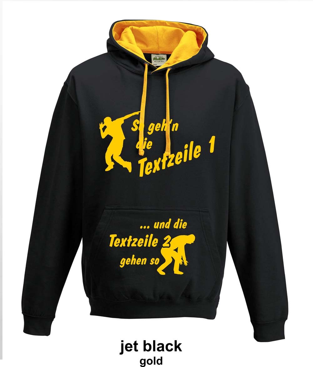 Contrast-Hoodie JH003 SO GEHEN WIR