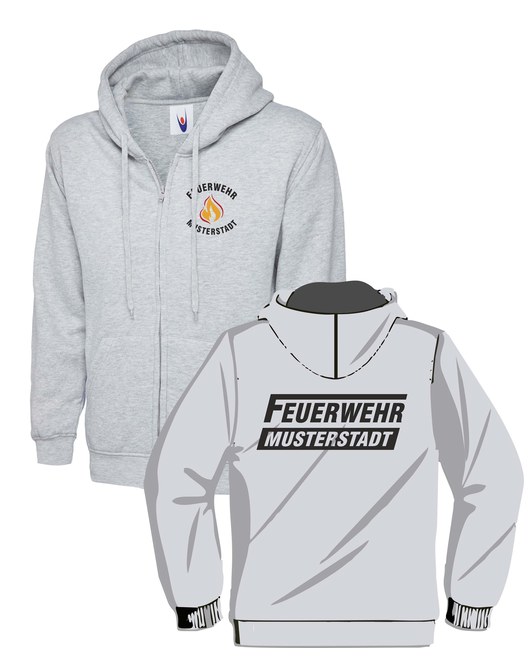 Feuerwehr Hooded-Jacket FP1260FWBL mit Feuerwehr-Logo