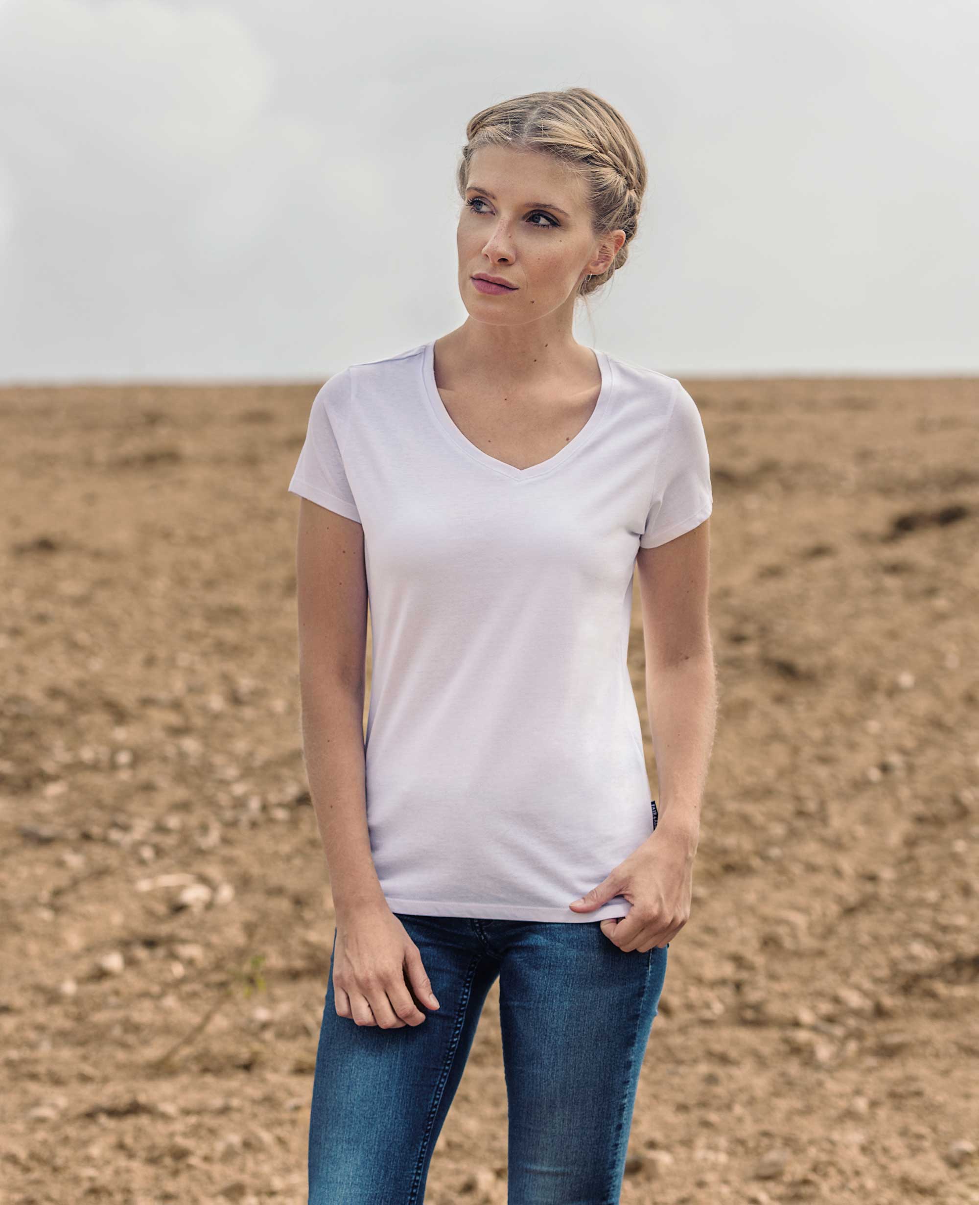 Women's Luxury V-Neck Tee 202