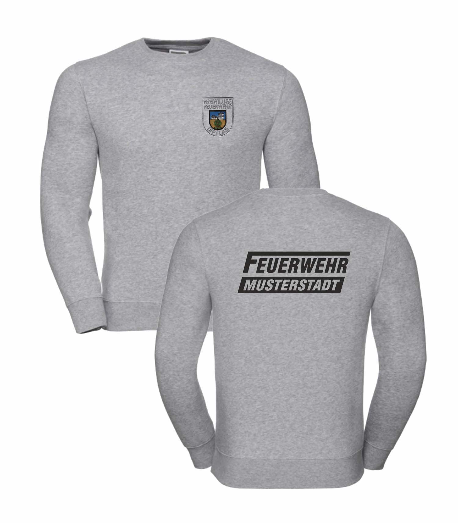 Feuerwehr Sweatshirt FP1280FW mit Wappenstickerei