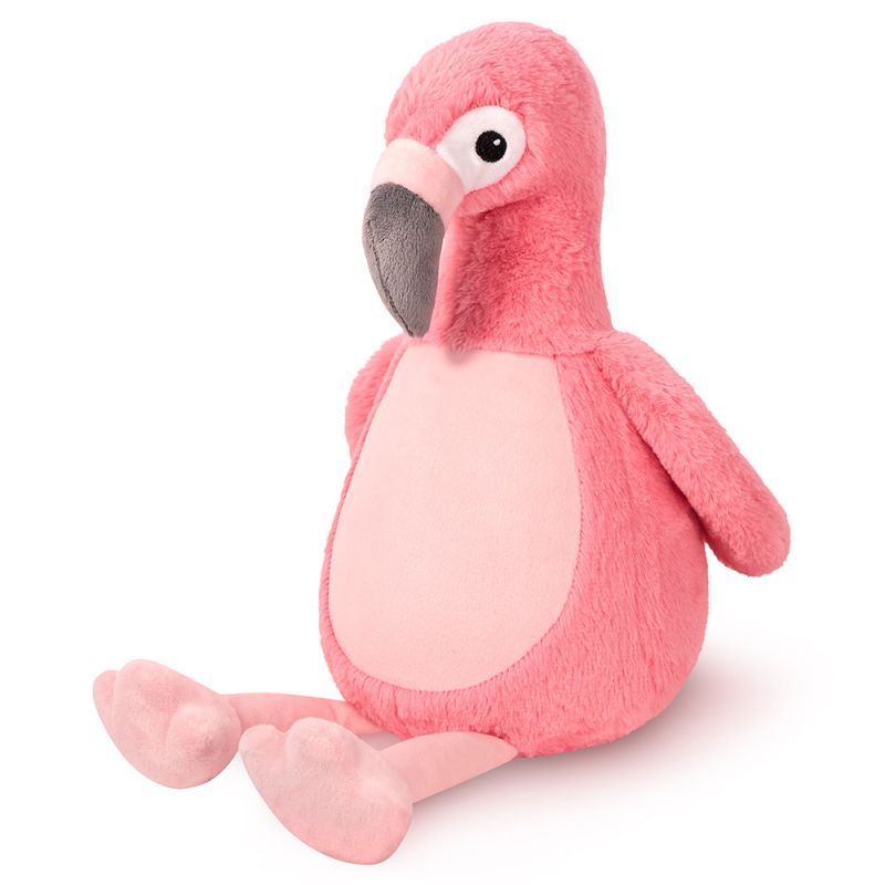 Kuscheltier Flamingo individuell mit Namen bestickt, Geschenke für Geburt Taufe Geburtstag