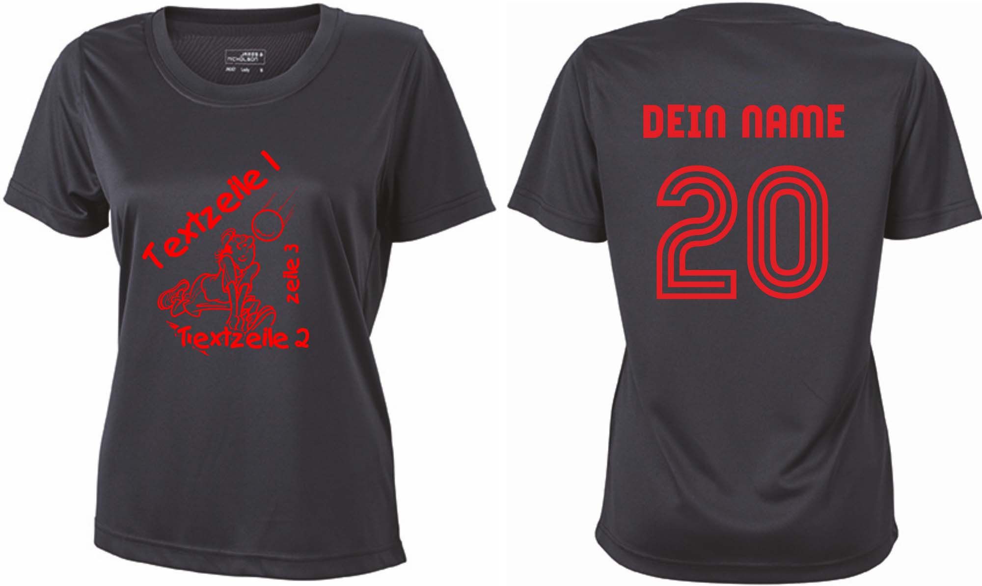Meistershirt Volleyball Ladies ACTIV mit beidseitigem Druck