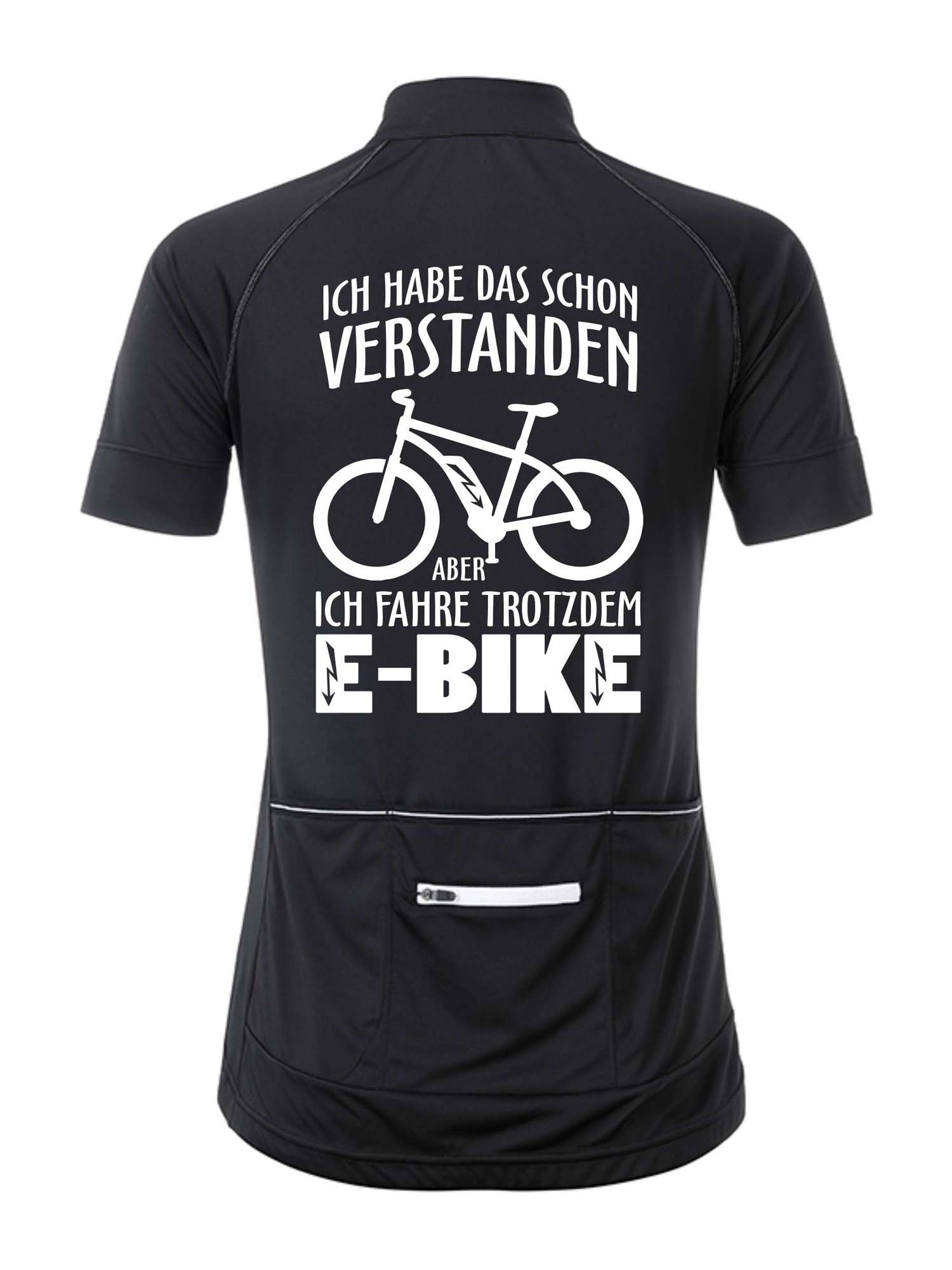 Damen Radshirt "Ich fahre trotzdem E-Bike" JN513IF