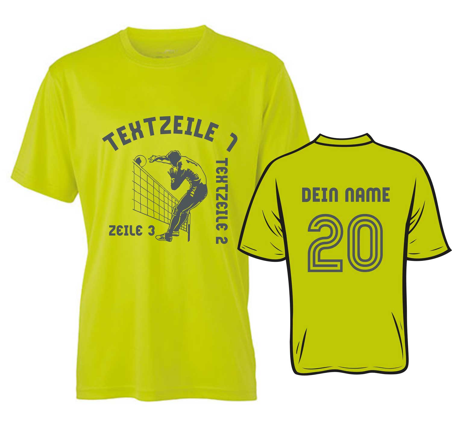 Meistershirt Volleyball ACTIV mit beidseitigem Druck