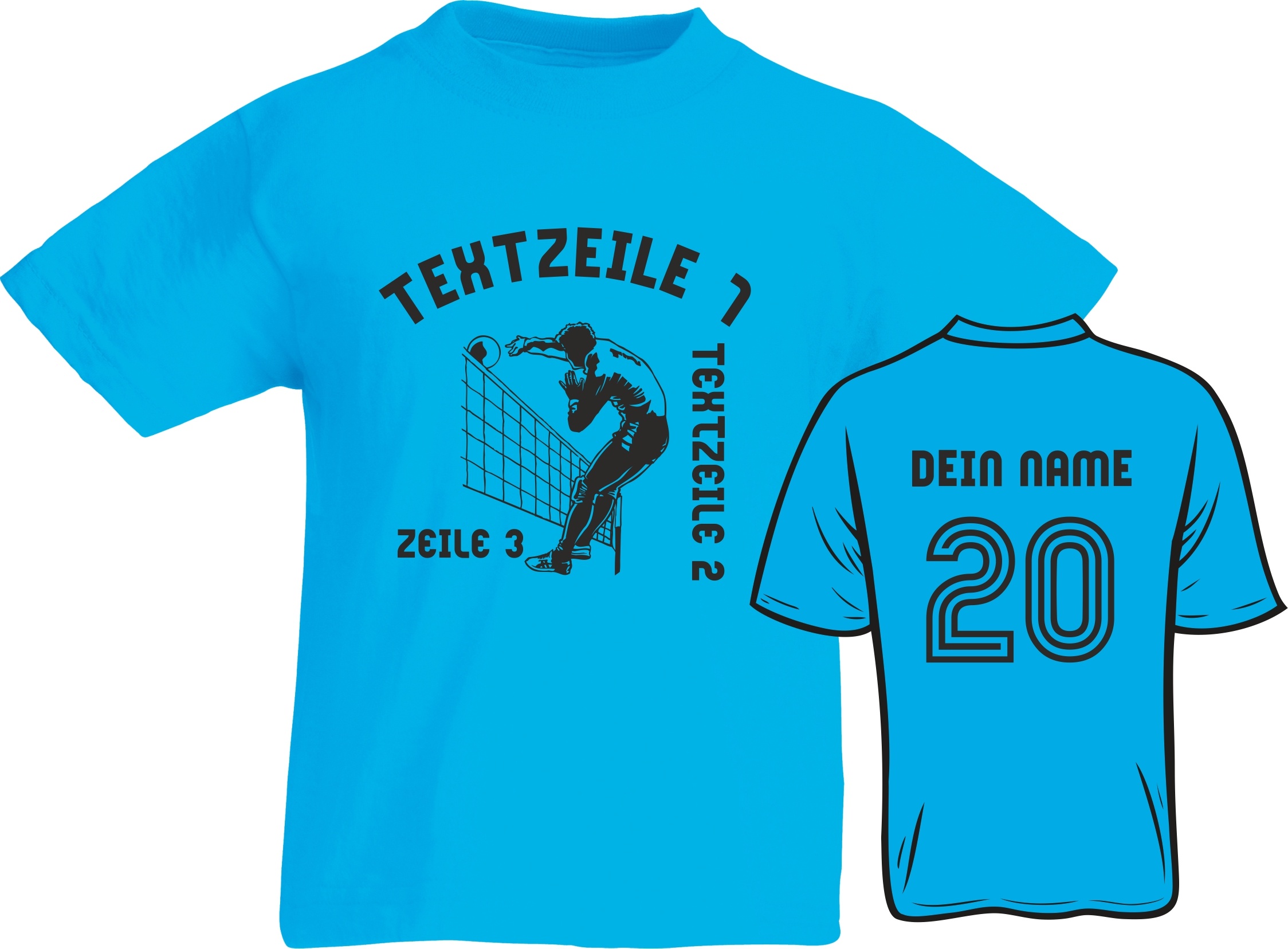 Meistershirt Volleyball F110 Kids mit beidseitigem Druck