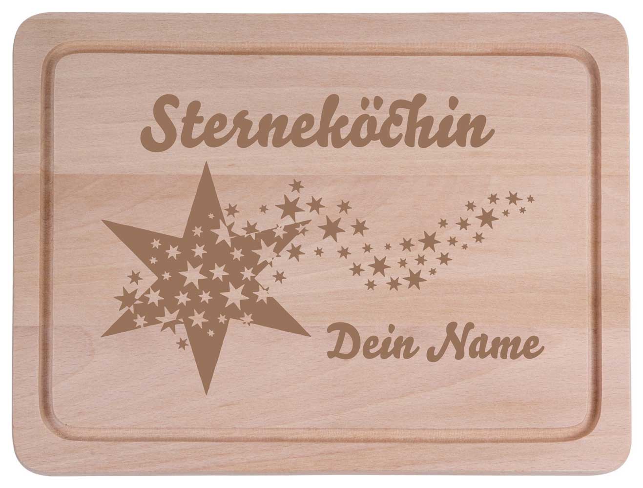 Hackbrett Sternekoch mit individueller Lasergravur