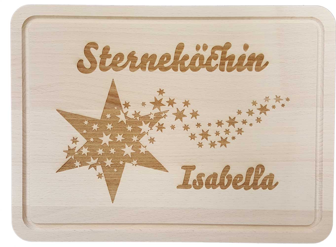 Hackbrett Sternekoch mit individueller Lasergravur