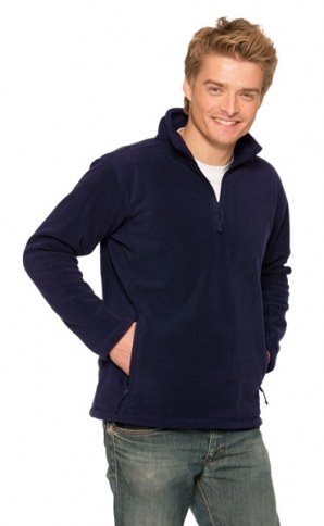 RUSSEL Outdoor Fleece 1/4-Zip Z8740 mit Textstickerei