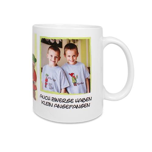 Weiße Tasse mit individuellem Fotodruck