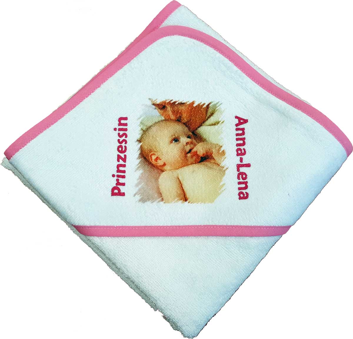 Baby-Kapuzentuch mit Fotodruck von A&R