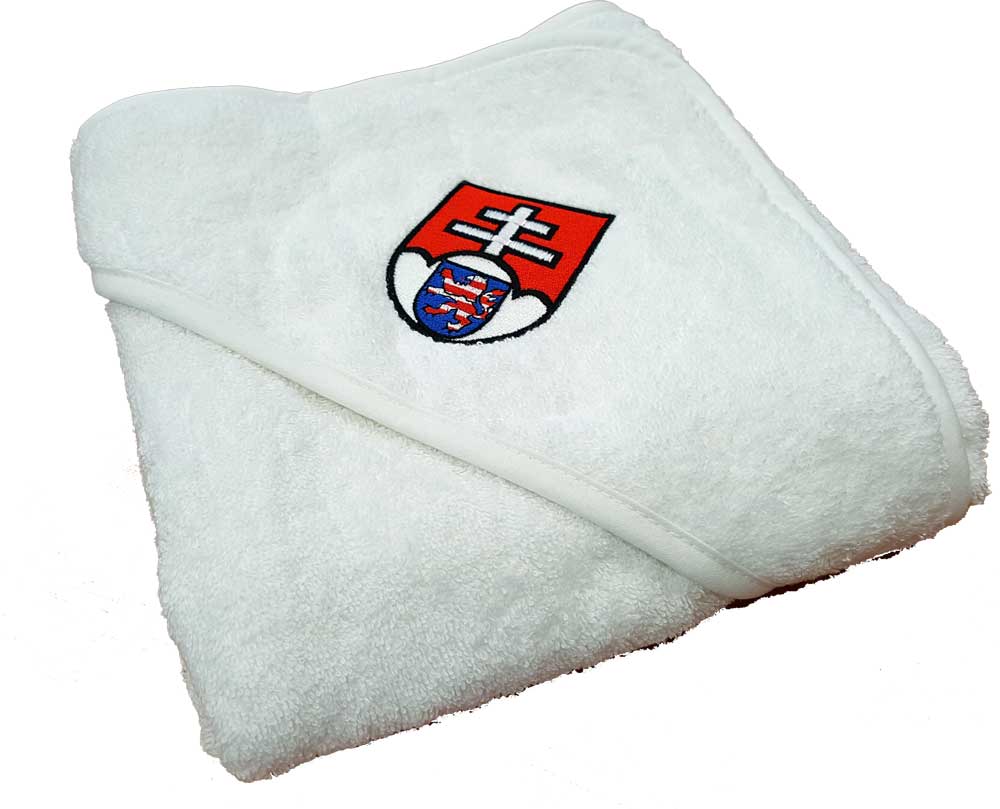 Floringo Baby-Kapuzentuch bestickt mit Wappen