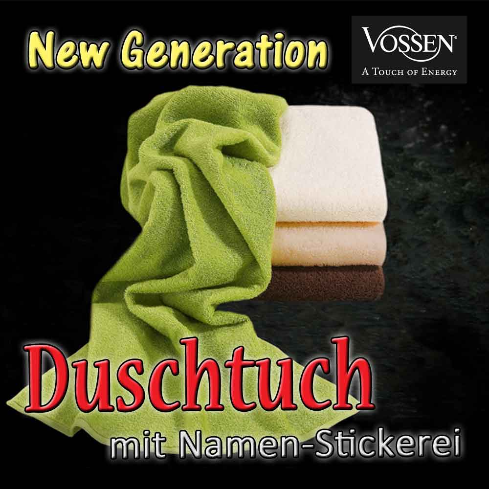 Vossen New Generation Duschtuch mit Text-Stickerei