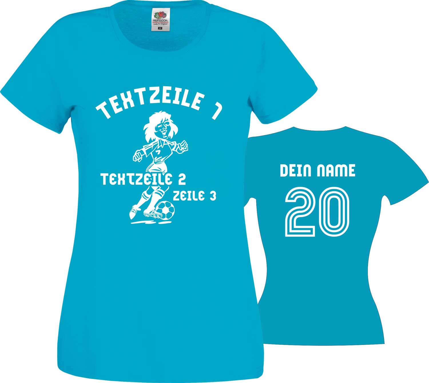 Meistershirt Fußball F111 Ladies mit beidseitigem Druck