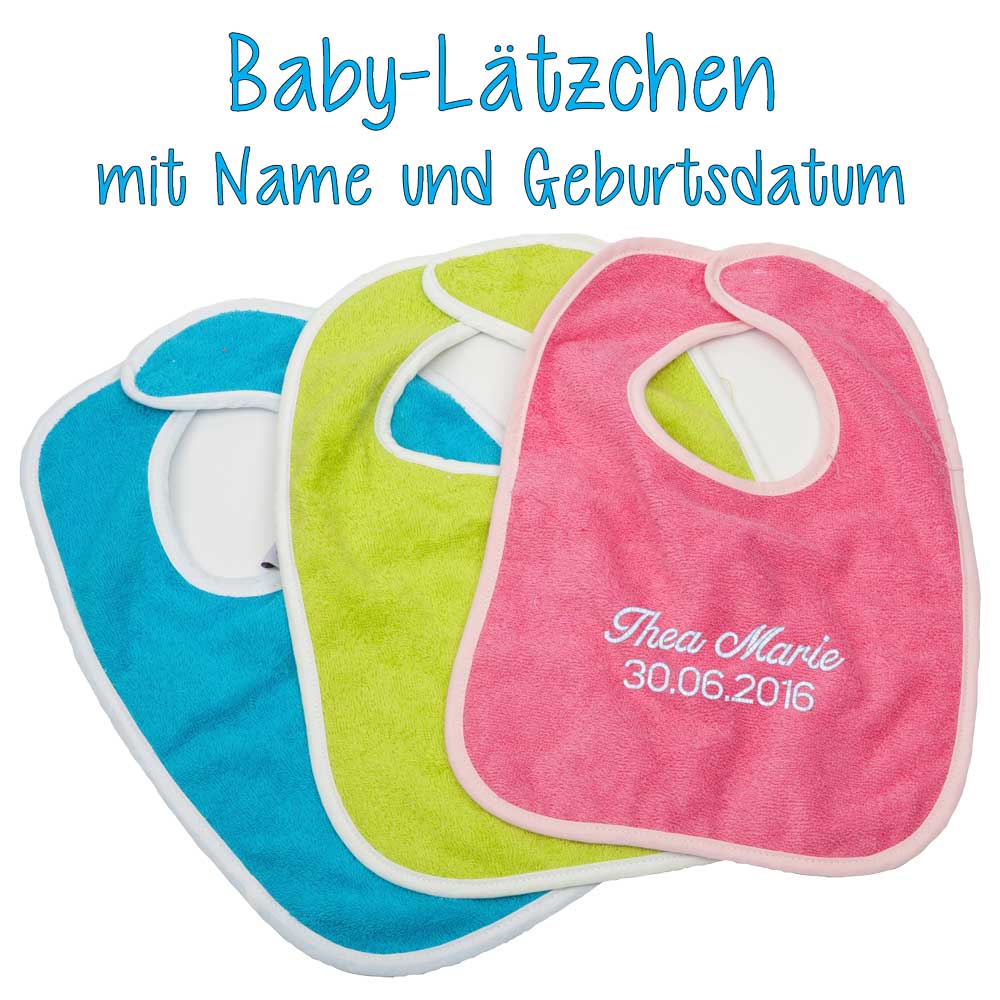 A&R Baby-Lätzchen mit individuellem Namen bestickt