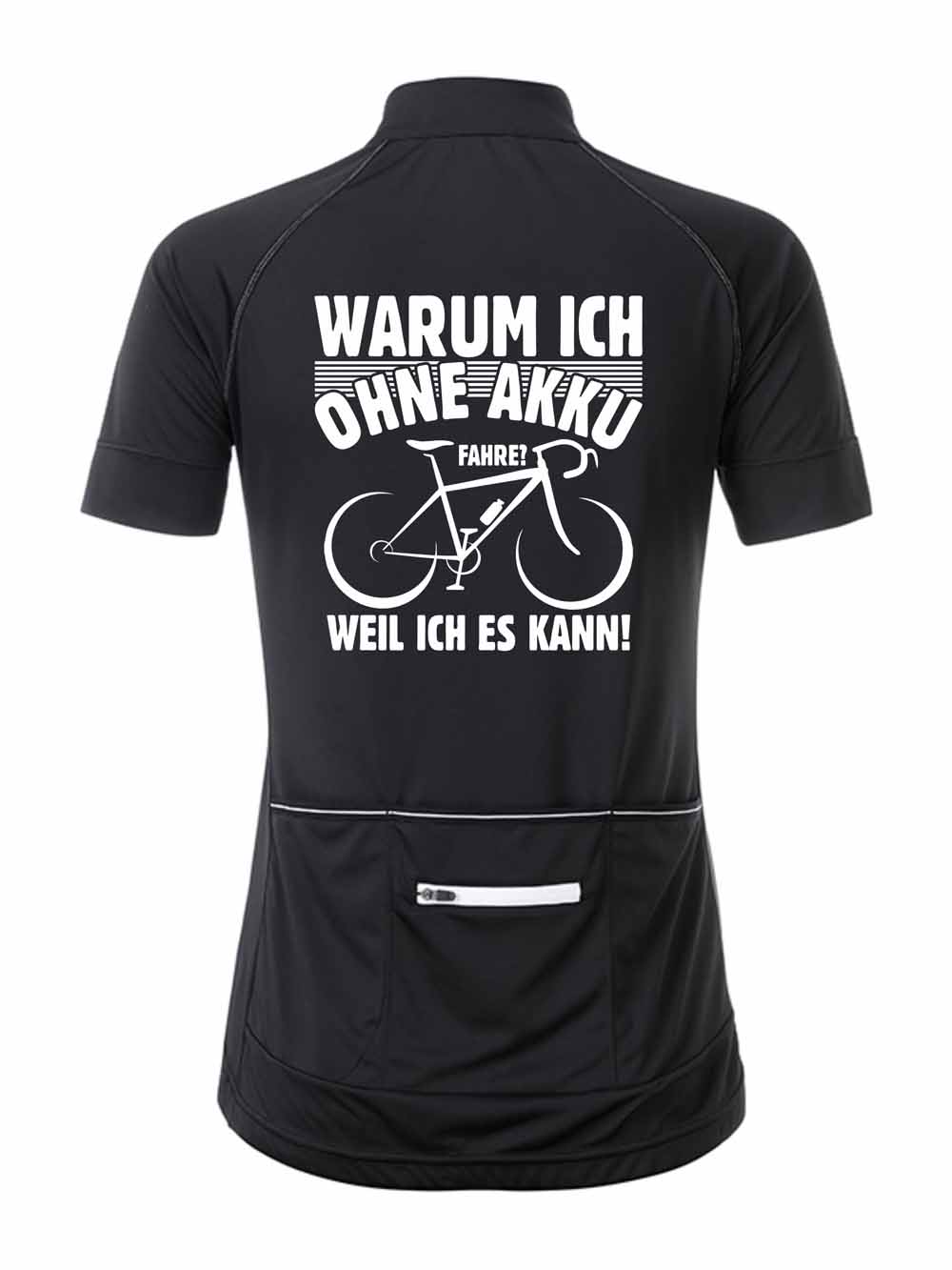 Damen Radshirt "Warum ich ohne Akku fahre" JN513OA