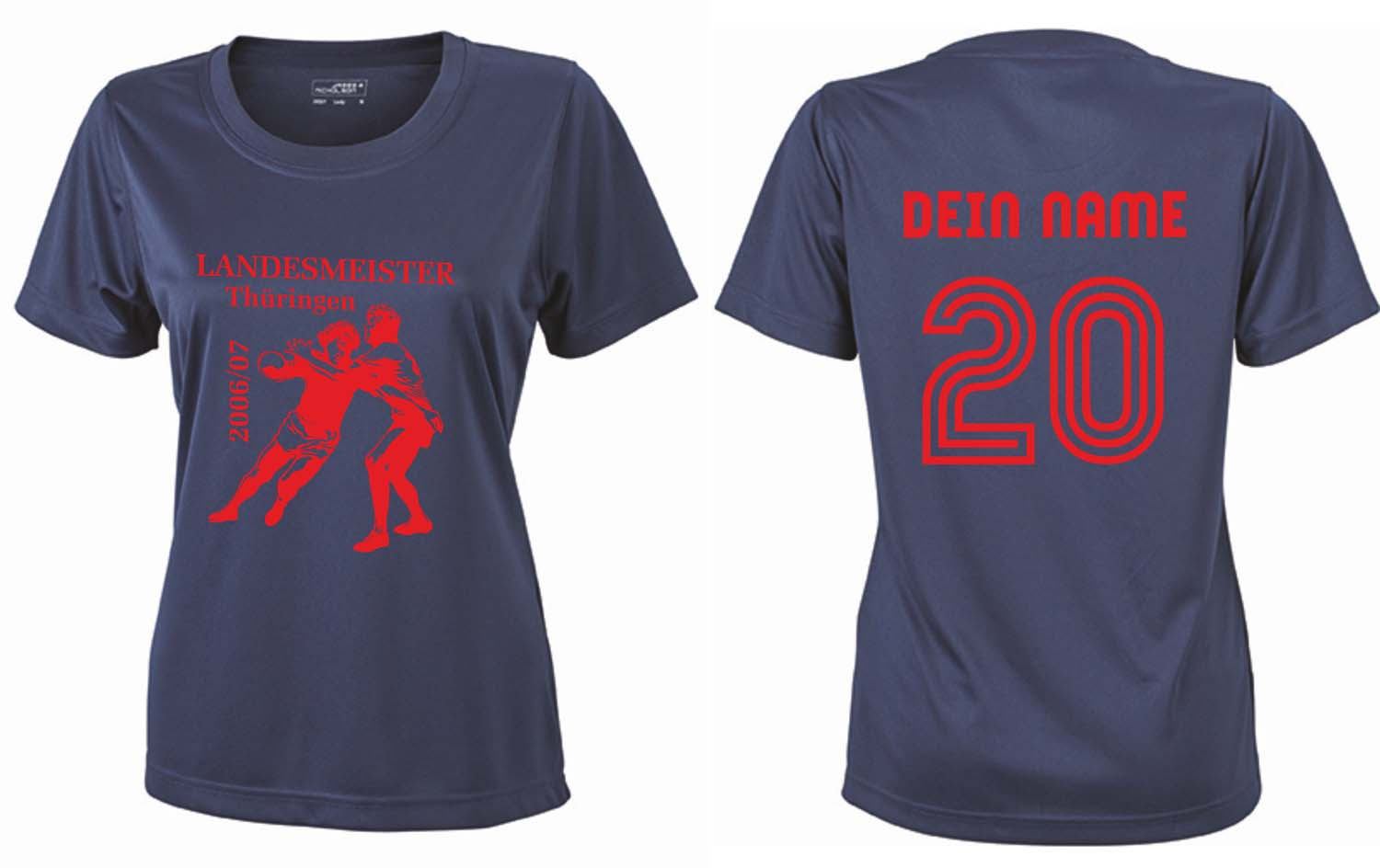 Meistershirt Handball Ladies ACTIV mit beidseitigem Druck