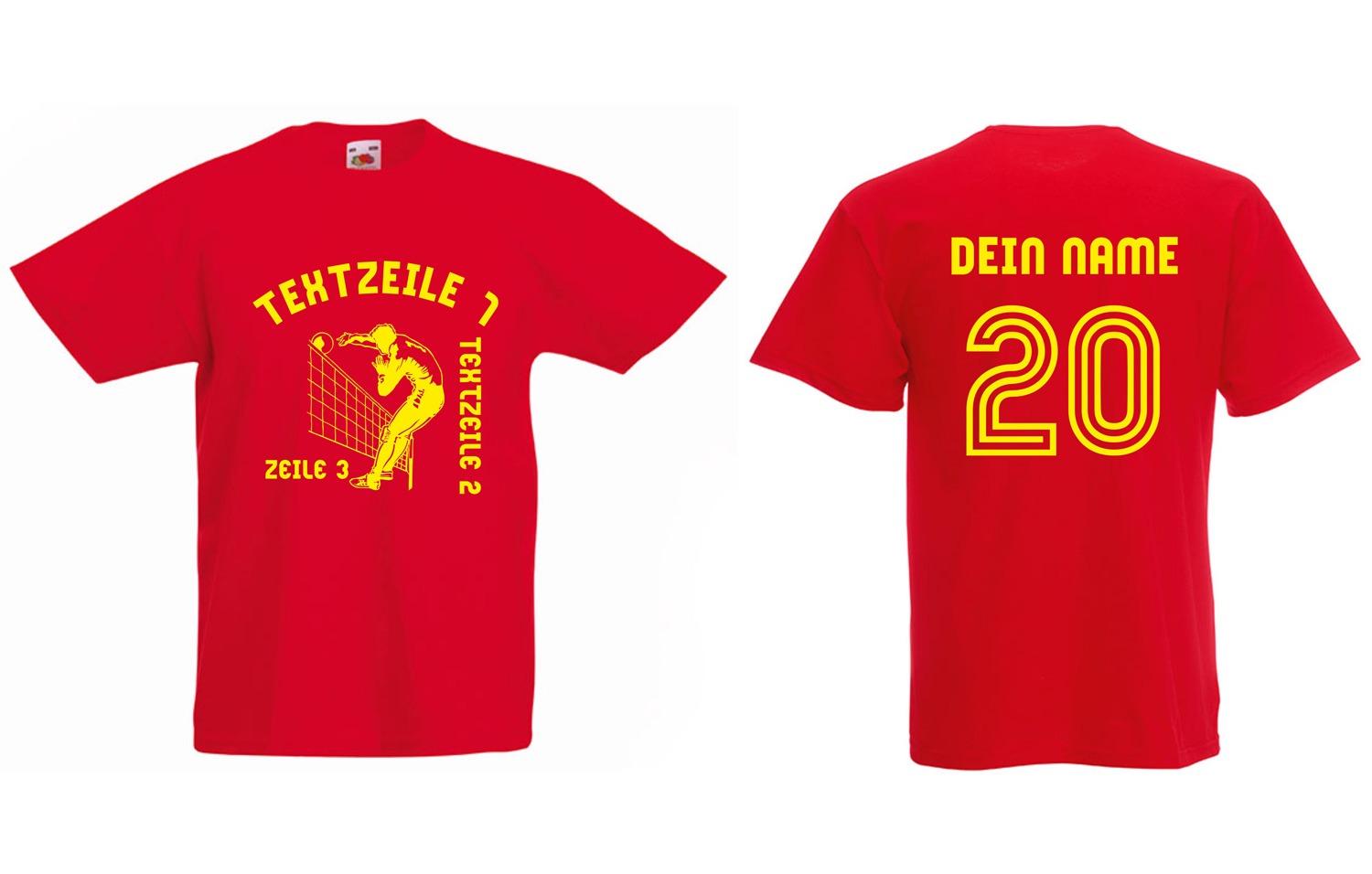Meistershirt Volleyball F110 Kids mit beidseitigem Druck