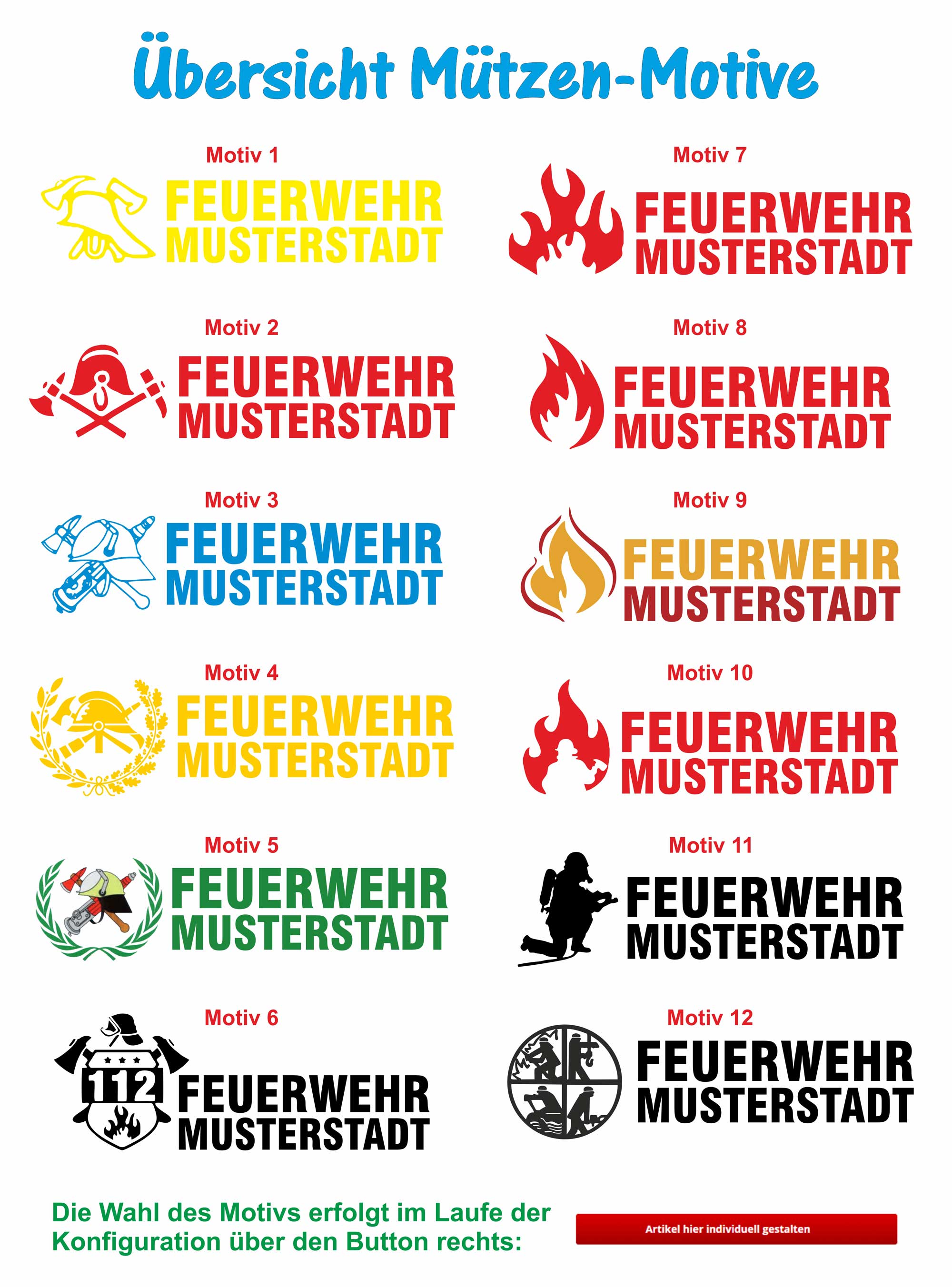 Feuerwehr Basecap mit Stickerei B65FW