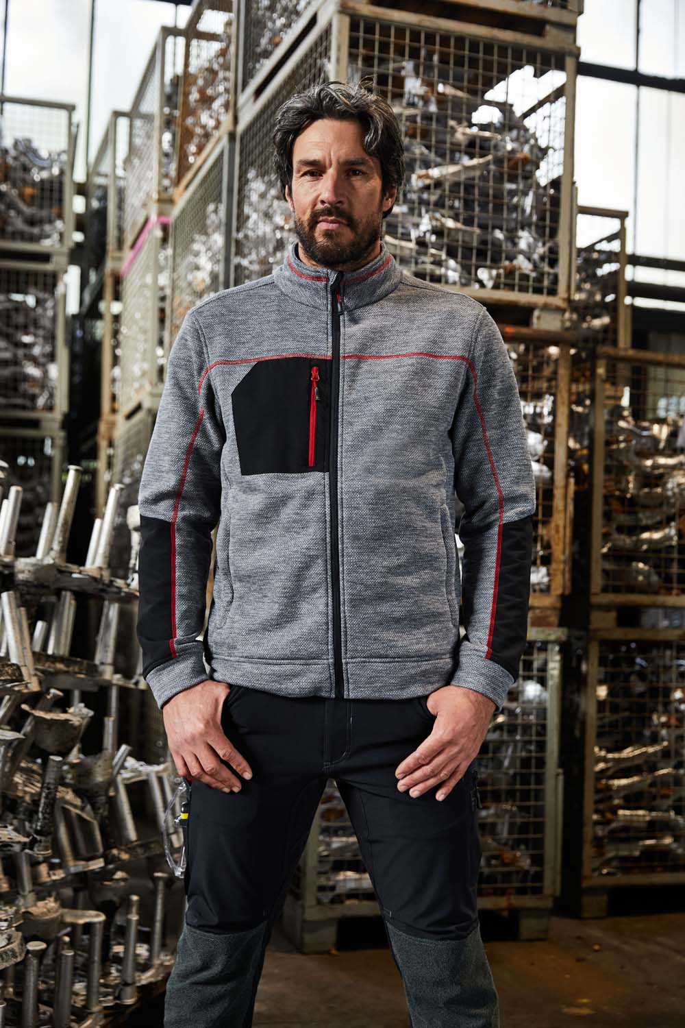 J&N Men's Structure Fleece Jacket JN1818