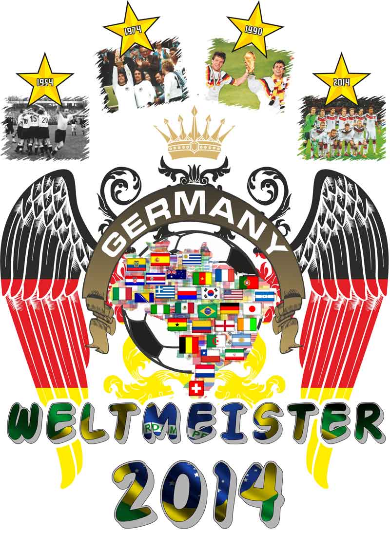 Weltmeister-Shirt GERMANY COOL T mit individuellem Rückendruck