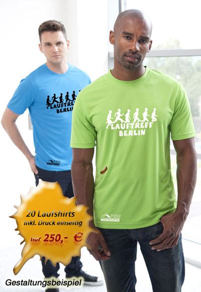 Spar-Set: Individuelle Laufshirts bedrucken mit Sponsorlogo