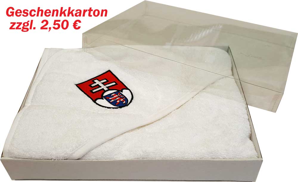 A&R Baby-Kapuzentuch bestickt mit Logo
