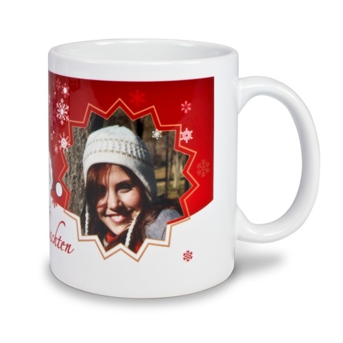 Weiße Tasse mit individuellem Fotodruck