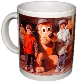 Weiße Tasse mit individuellem Fotodruck