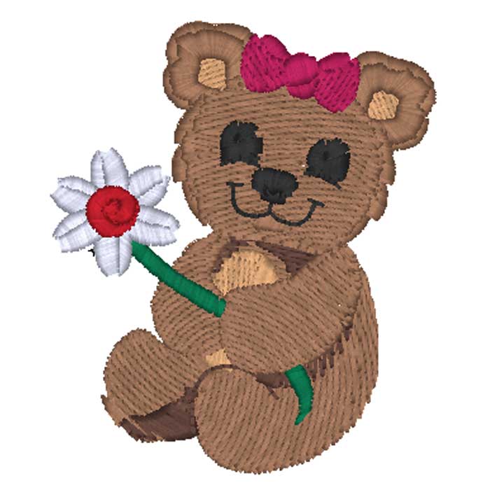 Bär mit Blume