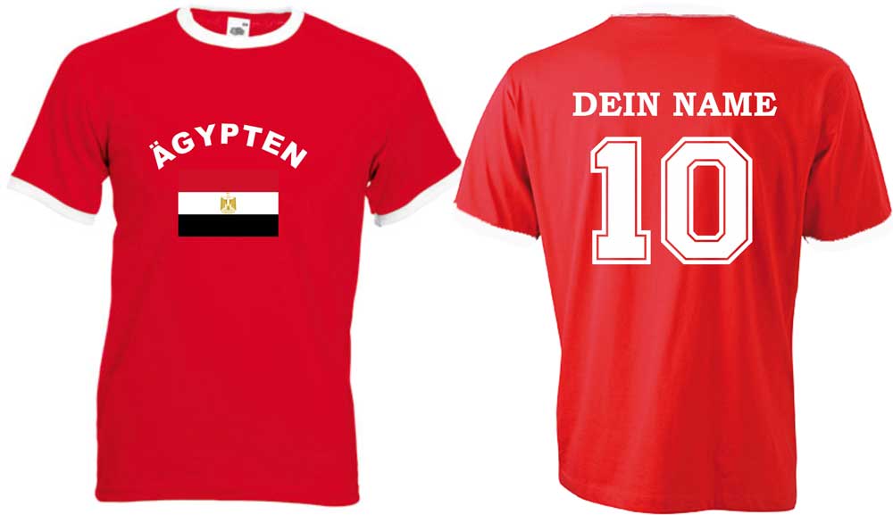 Flag-Shirt ÄGYPTEN mit individuellem Rückendruck