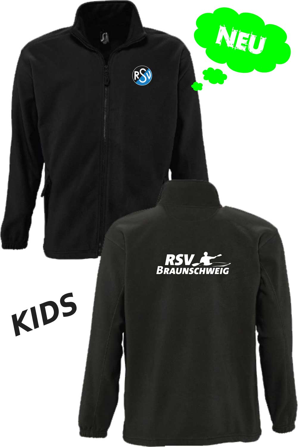 RSV Braunschweig SLALOM Kinder-Fleecejacke Z8700K bestickt