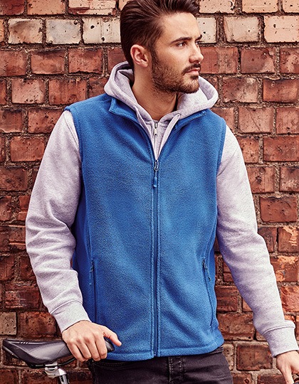 RUSSEL Outdoor Fleeceweste Z8720 mit Textstickerei