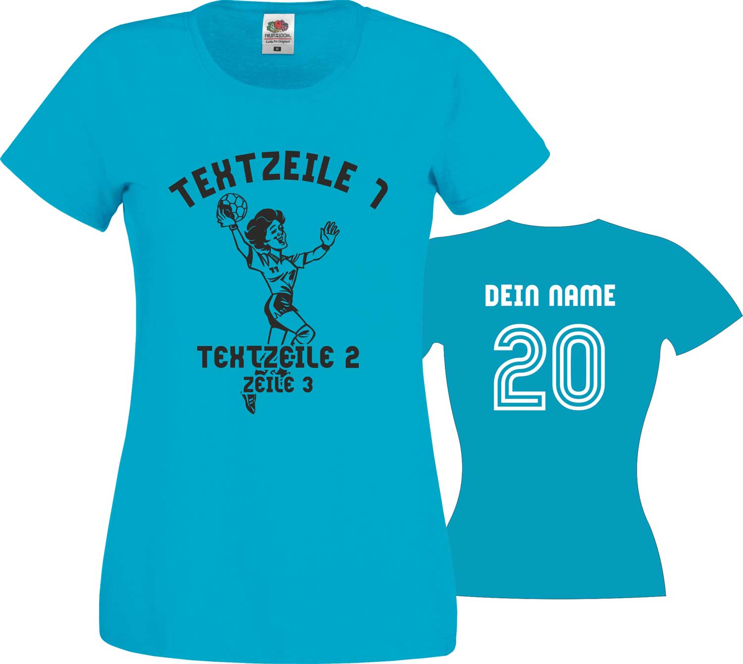 Meistershirt Handball F111 Ladies mit beidseitigem Druck