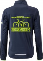 Damen Softshell-Radjacke "Mein Akku heißt Muskelkraft" JN1125AM Damen Softshell-Radjacke "Mein Akku heißt Muskelkraft" JN1125AM