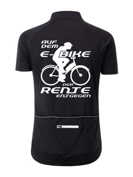 Herren Radshirt "Auf dem E-Bike der Rente entgegen" JN514ER