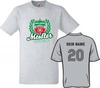 Meister-Shirt Fußball mit individuellem Rückendruck Meister-Shirt Fußball mit individuellem Rückendruck