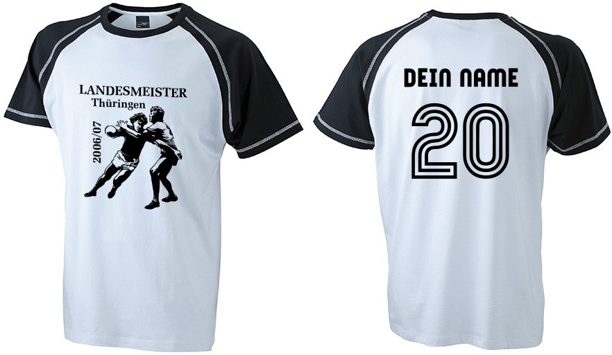 Meistershirt Handball RaglanT mit beidseitigem Druck Handball