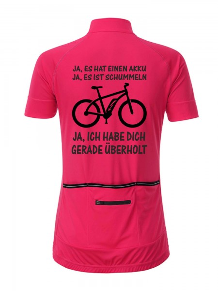 Damen Radshirt "Ja, es hat einen Akku" JN513JA Damen Radshirt "Ja, es hat einen Akku" JN513JA