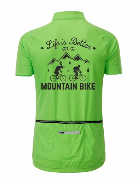 Herren Radshirt "Life is better on a Mountainbike" JN514LB Herren Radshirt "Life is better on a Mountainbike" JN514LB