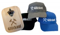 Glückauf-Geschenkset mit Wand-Flaschenöffner und Glückauf-Cap B65 Glückauf-Geschenkset mit Wand-Flaschenöffner und Glückauf-Cap B65