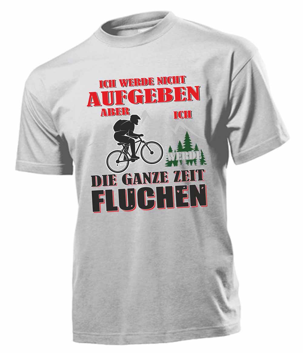 Baumwoll-Tragetasche Mit Spruch – 'Ich Werde Nicht Aufgeben, Aber Die Ganze Zeit Fluchen' | Schwarz, 100% Baumwolle