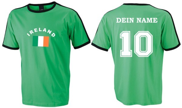 Flag-Shirt IRLAND mit individuellem Rückendruck