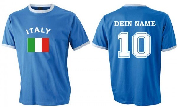 Flag-Shirt ITALIEN mit individuellem Rückendruck