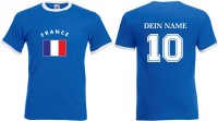 Flag-Shirt FRANKREICH mit individuellem Rückendruck Flag-Shirt FRANKREICH mit individuellem Rückendruck