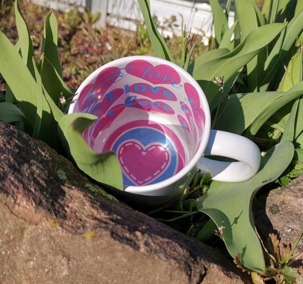 Tasse "I Love You" mit individuellem Fotodruck