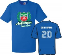 Aufsteiger-Shirt Fußball mit individuellem Rückendruck Aufsteiger-Shirt Fußball mit individuellem Rückendruck