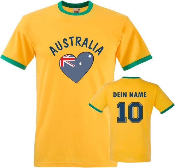 Fan-Shirt "Australia Love" mit Deinem Namen und Nummer
