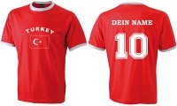 Flag-Shirt TÜRKEI mit individuellem Rückendruck Flag-Shirt TÜRKEI mit individuellem Rückendruck