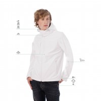 B&C Hooded Men Softshell-Jacke JM950 mit Textdruck B&C Hooded Men Softshell-Jacke JM950 mit Textdruck