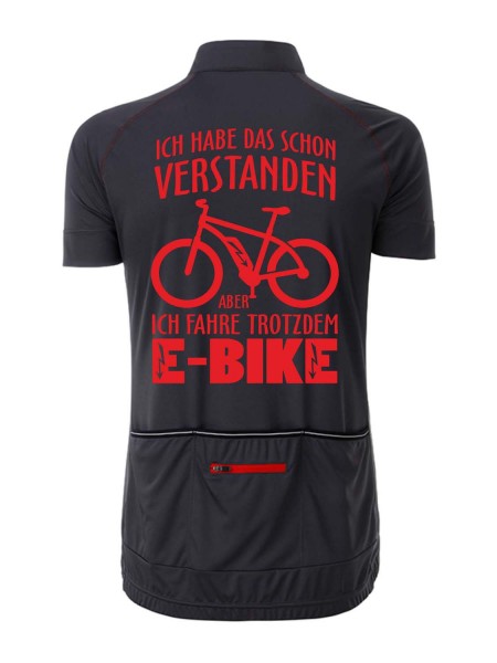 Herren Radshirt "Ich fahre trotzdem E-Bike" JN514IF Herren Radshirt "Ich fahre trotzdem E-Bike" JN514IF